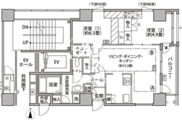 東雲キャナルコートCODAN 18-424 間取り図