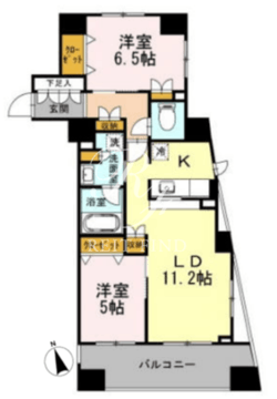 カスタリア荒川 1405 間取り図