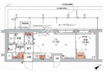 ハーモニーレジデンス神楽坂ヒルズサード 504 間取り図