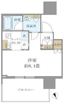 ブリリアタワー浜離宮 520 間取り図