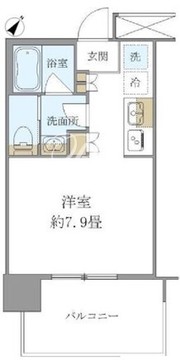 ブリリアタワー浜離宮 412 間取り図