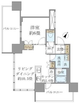 ブリリアタワー浜離宮 1511 間取り図