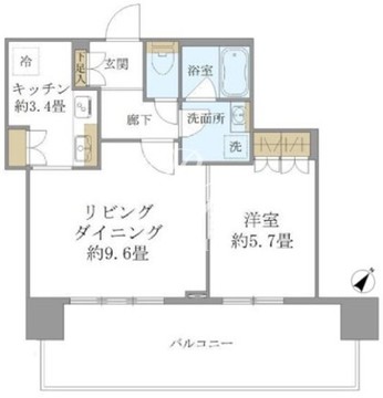 ブリリアタワー浜離宮 1809 間取り図