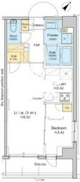 プラウドフラット墨田曳舟ディアージュ 209 間取り図