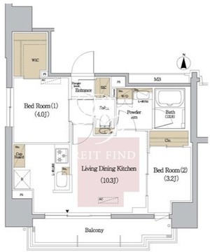 アーバネックス新御徒町 305 間取り図