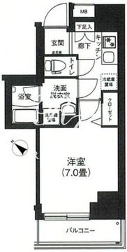 アイルプレミアム本駒込 302 間取り図