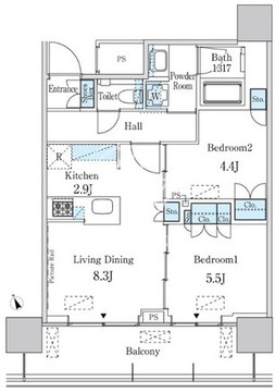 JP noie 蔵前 2308 間取り図