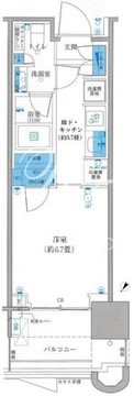 パークタワー勝どき M-16F 間取り図