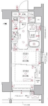 クレイシアIDZ台東竜泉 202 間取り図