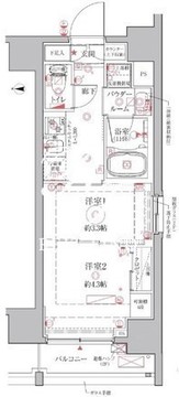 クレイシアIDZ台東竜泉 402 間取り図