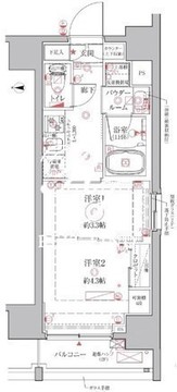 クレイシアIDZ台東竜泉 702 間取り図