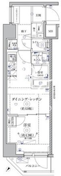 リルシア亀戸 308 間取り図