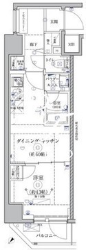 リルシア亀戸 608 間取り図