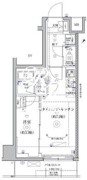 リルシア亀戸 704 間取り図