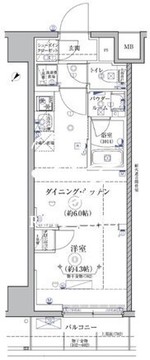 リルシア亀戸 402 間取り図