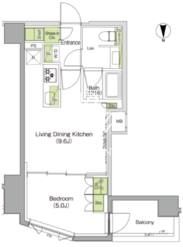 ザ・パークハビオ三軒茶屋 413 間取り図