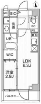 シーズンフラッツ押上テラス 101 間取り図