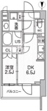 シーズンフラッツ押上テラス 206 間取り図