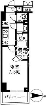 レジディア亀戸 1204 間取り図