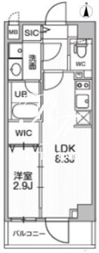 シーズンフラッツ押上テラス 202 間取り図