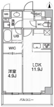 シーズンフラッツ押上テラス 203 間取り図