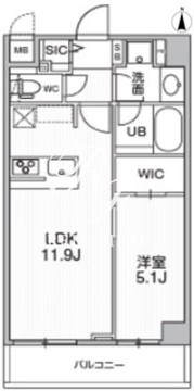 シーズンフラッツ押上テラス 304 間取り図