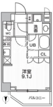 シーズンフラッツ押上テラス 305 間取り図