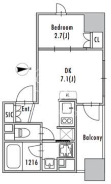 グランパセオ八丁堀2 301 間取り図