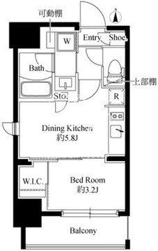 グランパセオ八丁堀2 203 間取り図