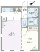 パセオ荏原中延 202 間取り図