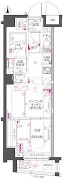 ズーム渋谷笹塚セカンド 504 間取り図