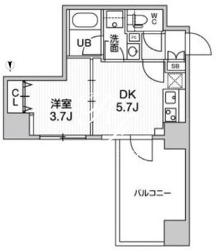 ウィーヴプレイス早稲田パーク 404 間取り図