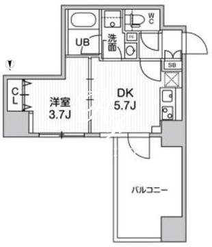 ウィーヴプレイス早稲田パーク 604 間取り図