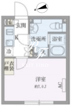 パセオ荏原中延 403 間取り図