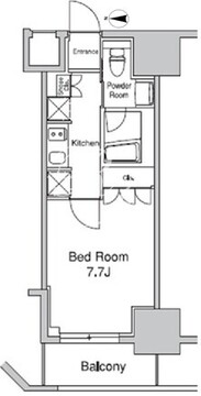 プラウドフラット浅草駒形 502 間取り図