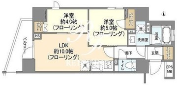 オープンレジデンシア上野入谷 401 間取り図