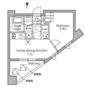 レジディア三軒茶屋 1201 間取り図