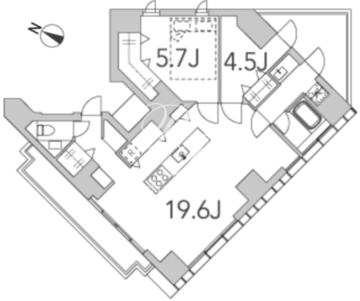 グランデュオ上馬 1201 間取り図