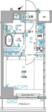 ジェノヴィア浅草3グリーンヴェール 608 間取り図