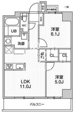 オルタナ日暮里 301 間取り図