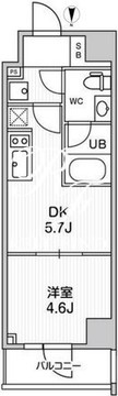 オルタナ浅草 604 間取り図