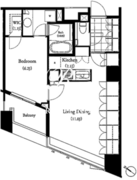 パークキューブ目黒タワー 408 間取り図