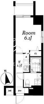 レジディア浅草吾妻橋 1105 間取り図