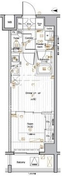 プレミアムキューブ池袋本町 405 間取り図