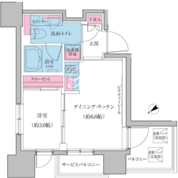 クレヴィアリグゼ雪が谷大塚 904 間取り図