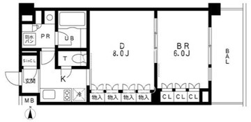 レジディア池袋 205 間取り図