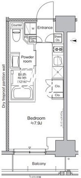 プラウドフラット虎ノ門 403 間取り図