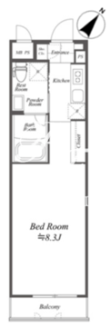 ブルーノコート蒲田 304 間取り図