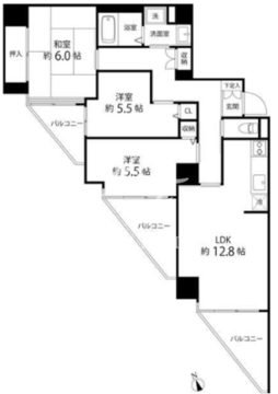 ティーズガーデン東陽町 701 間取り図