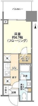 パークタワー勝どき M-1709 間取り図